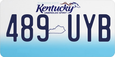 KY license plate 489UYB