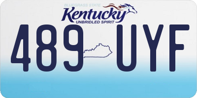 KY license plate 489UYF