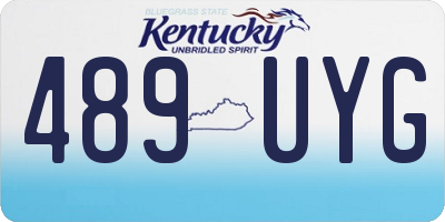 KY license plate 489UYG