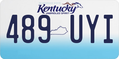 KY license plate 489UYI