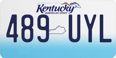 KY license plate 489UYL