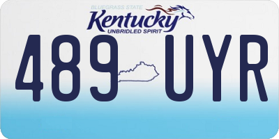 KY license plate 489UYR