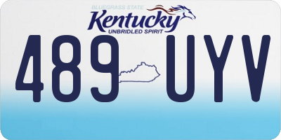KY license plate 489UYV