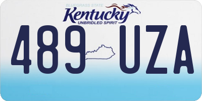 KY license plate 489UZA