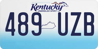 KY license plate 489UZB