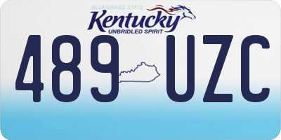 KY license plate 489UZC