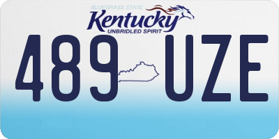 KY license plate 489UZE