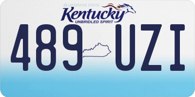 KY license plate 489UZI