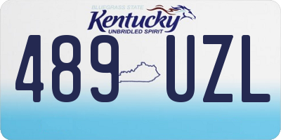 KY license plate 489UZL
