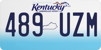 KY license plate 489UZM