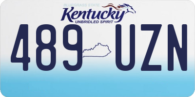 KY license plate 489UZN