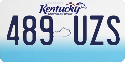 KY license plate 489UZS