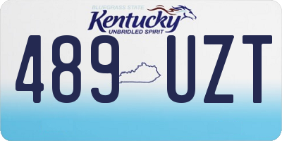 KY license plate 489UZT