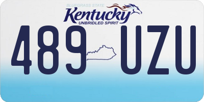 KY license plate 489UZU