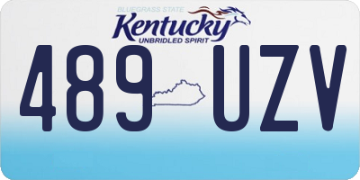 KY license plate 489UZV