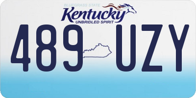 KY license plate 489UZY