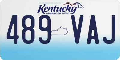 KY license plate 489VAJ