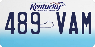 KY license plate 489VAM