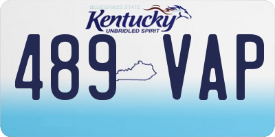 KY license plate 489VAP