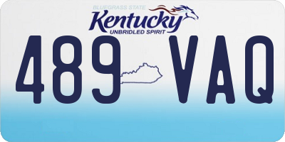 KY license plate 489VAQ