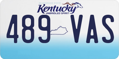 KY license plate 489VAS