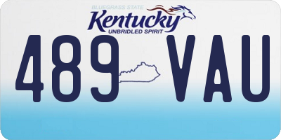 KY license plate 489VAU
