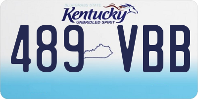 KY license plate 489VBB