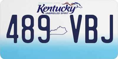 KY license plate 489VBJ