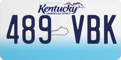 KY license plate 489VBK