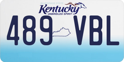 KY license plate 489VBL