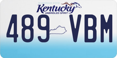 KY license plate 489VBM