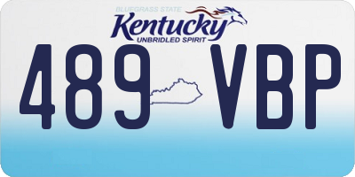 KY license plate 489VBP