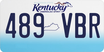 KY license plate 489VBR