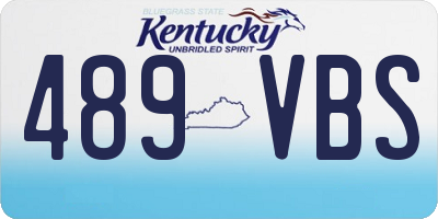 KY license plate 489VBS