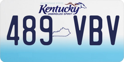 KY license plate 489VBV