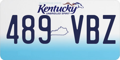 KY license plate 489VBZ