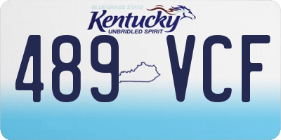 KY license plate 489VCF