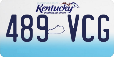 KY license plate 489VCG