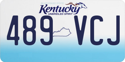 KY license plate 489VCJ