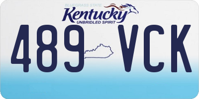 KY license plate 489VCK