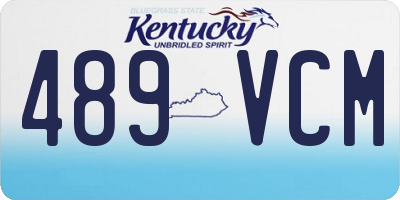 KY license plate 489VCM