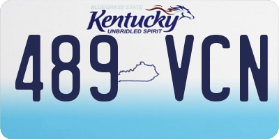 KY license plate 489VCN