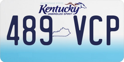 KY license plate 489VCP