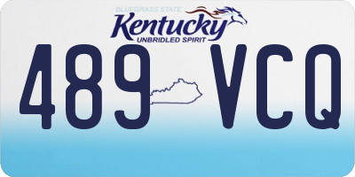 KY license plate 489VCQ