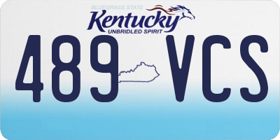 KY license plate 489VCS