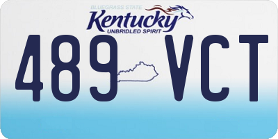 KY license plate 489VCT