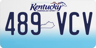 KY license plate 489VCV
