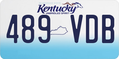 KY license plate 489VDB