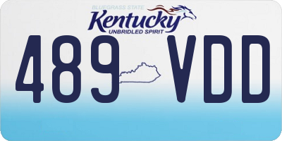 KY license plate 489VDD