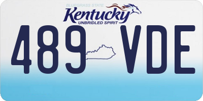 KY license plate 489VDE